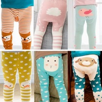  Over 35 spring and autumn cotton childrens pantyhose Baby baby childrens leggings large PP file nine-point clear goods