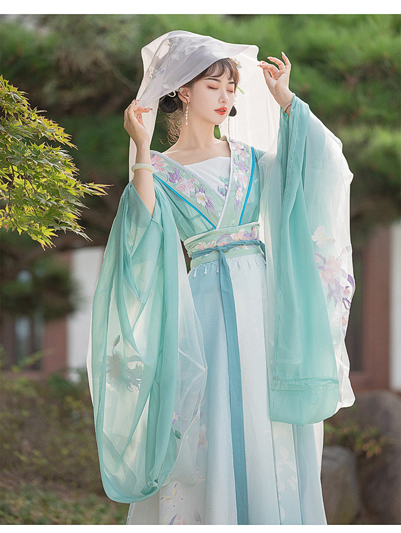古装汉服女原创齐腰襦裙南北朝魏晋风超仙气飘逸古风改良大袖夏季