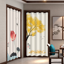 The Chinese cloth curtains are cut off from the curtain kitchen and the bedroom bedroom house is blocked from punching holes for winter heating and windproof