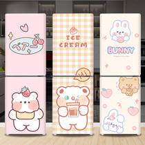Cartoon-Japanese style net red fridge with double door custom decor applique self-adhesive cute girls heart waterproof and renovated applique