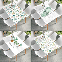 Nordic Ins Wind Small Fresh Tea Table Cloth Waterproof Anti-Oil Burn-Free Table Mat Living-room PVC Plant Geb