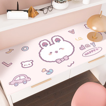 (Q Rounds Silicone Table Mat) ins Teenage Girl Oversized Learning Writing Desk Silicone Table Mat Anti-Burn And Waterproof Oil Proof
