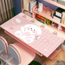 Student Study Desk Writing Desk Leather Desk Cushion Children Dorm Desk Waterproof Anti-Oil Pvc Table Cloth Custom