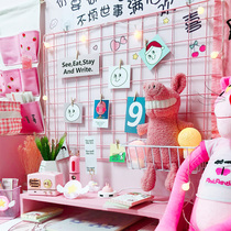 Grid Photo Wall Adornment Ins Wind Girl Hearts Room Arrangement Free of perforated Shelf photo frame photo hanging wall