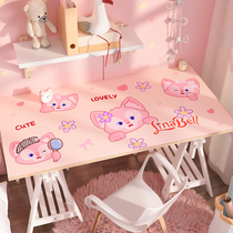 Internet Red Teenage Girl Students Home Writing Desk Leather Desk Cushion Cute Cartoon Children Study Table Special Waterproof Table Cloth