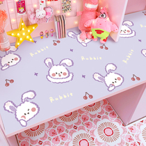 Cute Rabbit Desktop Sticker Desk Mesh Red Waterproof Anti Oil Creative Ins Teen Desktop Protective Film Not Fading