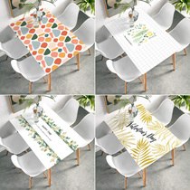 Nordic Ins Wind Waterproof Table Cloth Light Proof Oil Free Wash Table Mat Soft Glass Tea Table Mat Small Fresh Field Garden Wind