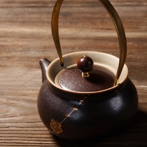 Brand Hand painted sketches Coarse Pottery Tiliang Teapot Imitation Curium Porcelain Patch Ceramic Kung Fu Teapot Small Teapot Single Pot