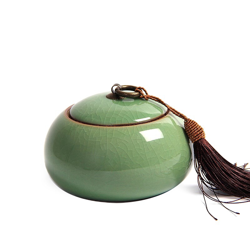 Wholesale violet arenaceous caddy fixings size to save tea pot packaging wake receives retro ceramic jar of puer tea seal pot