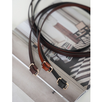 PANLULUPAN niche design Vegetable tanned cowhide belt no hole free adjustment Simple gentle wild art