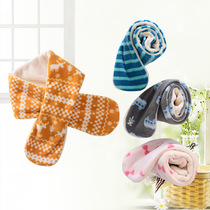 Japanese new autumn and winter childrens scarf mens and womens childrens fleece scarf thickened warm childrens bib baby neck cover