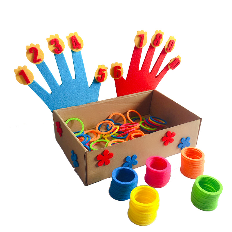 幼儿园数学区域区角材料大班益智语言区自制教玩具中班儿童不织布