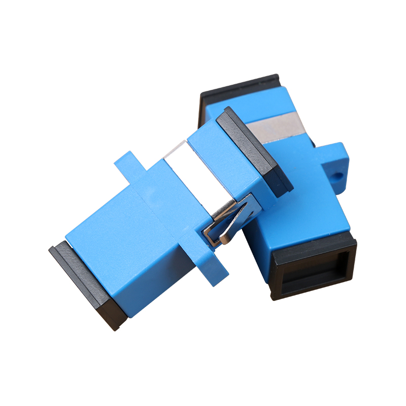 hengpu sc simplex flange fiber coupler sc-sc flange connector sc fiber adapter carrier grade