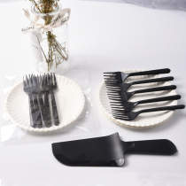 Cake paper tray fork set Cake tableware disc knife and fork Disposable birthday threaded plate four-tooth fork thickening