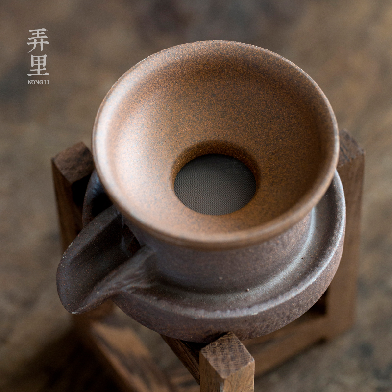 Creative coarse pottery) tea strainer screen tea accessories) frame ceramic tea tea tea filter