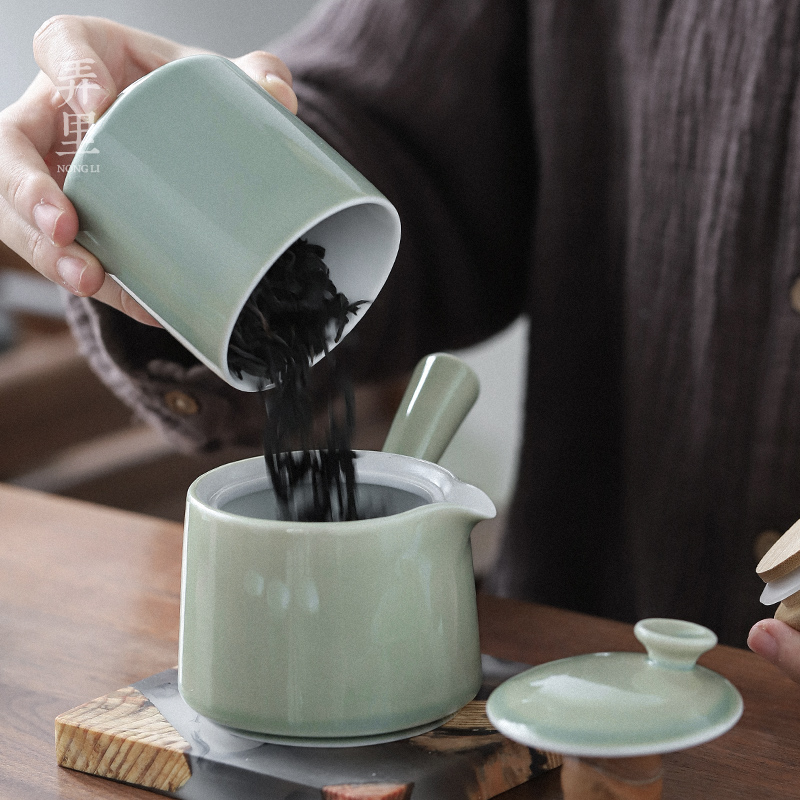 The Get | ceramic tea pot in the mini warehouse trumpet pu 'er tea tea caddy fixings travel portable sealed as cans of tea