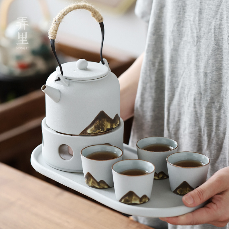 The Get | glaze painting color tea tray in the Japanese mountains ceramic pot bearing small tea table storage contracted household dry mercifully machine