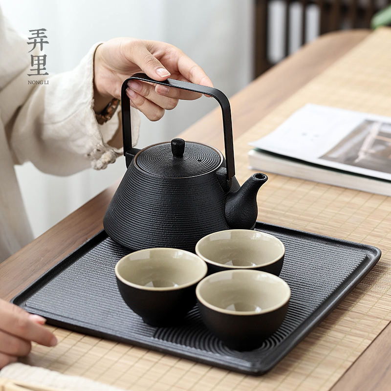 Get in | dry landscape of a complete set of tea tray was Japanese zen contracted household utensils set ceramic cups a pot of two cups