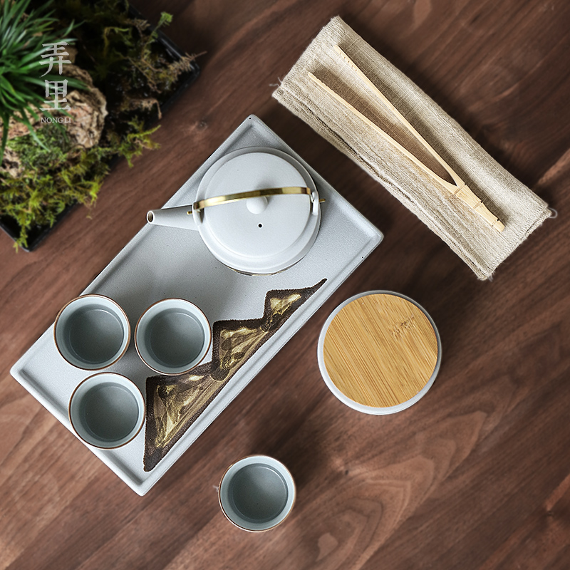 The Get | glaze painting color tea tray in the Japanese mountains ceramic pot bearing small tea table storage contracted household dry mercifully machine