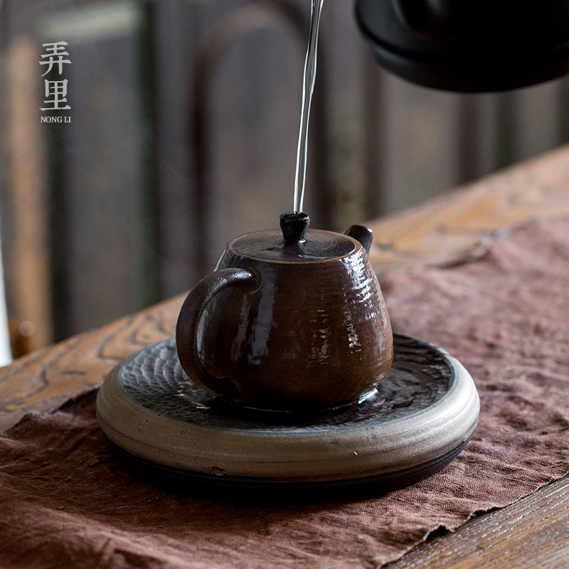 The Get firewood coarse pottery teapot in household Japanese single pot of large - sized kung fu home tea ware ceramic tea set