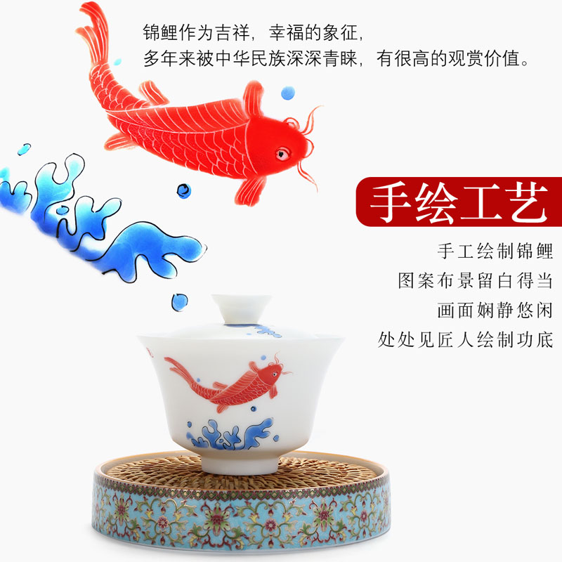 Implement the optimal product them thin body hand - made tureen tea, checking out ceramic cups kung fu tea set sample tea cup home