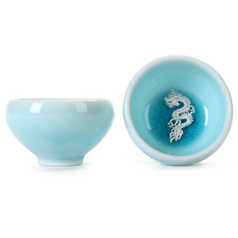 The optimal with silver kung fu tea cup individual cup tea masters cup can keep The bowl, ceramic household single CPU