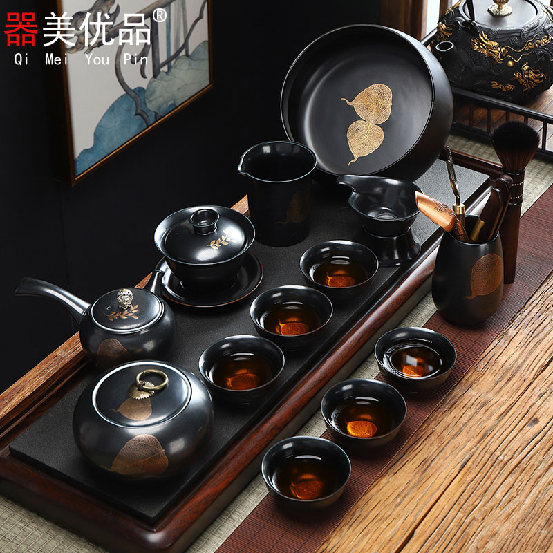Implement the superior creative lazy stone mill semiautomatic see colour konoha ceramic tea sets built light tea tea