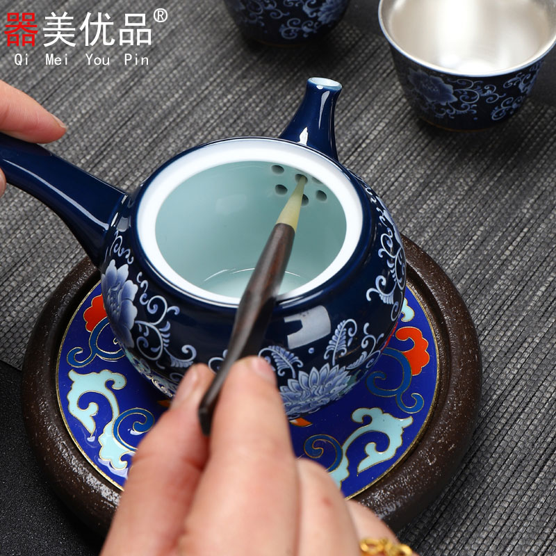 Implement the superior ebony wood six gentleman kung fu tea tea accessories teaspoons ChaGa YangHuBi household ceramics