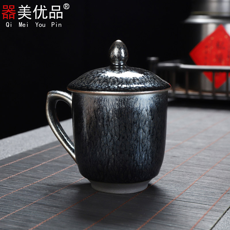 Implement the superior ceramic building light office cup tea cup ultimately responds cup mark cup with cover cup of office home
