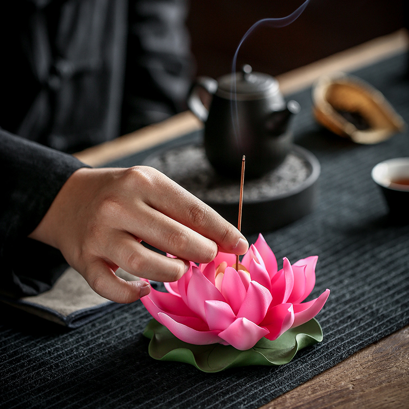 Pet furnishing articles by the lotus fragrance in ceramic tea fragrant incense splints joss stick incense buner pen tea tea art furnishing articles