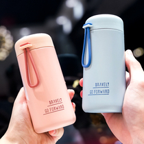 Portable small drinking cup children student girl heart Japanese fresh thermos cup ins Harajuku style cute mini