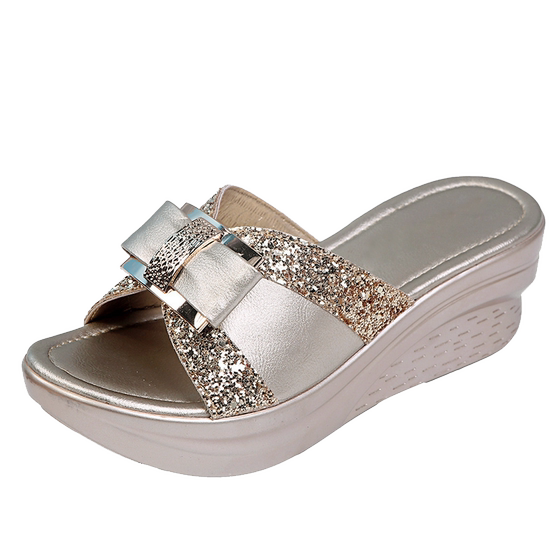 Slippers for women in summer, fashionable beach shoes with mid-heel bow sandals slippers 2025 new non-slip mother one-slip flops
Slippers for women in summer, fashionable beach shoes with mid-heel bow sandals slippers 2025 new non-slip mother one-slip flops