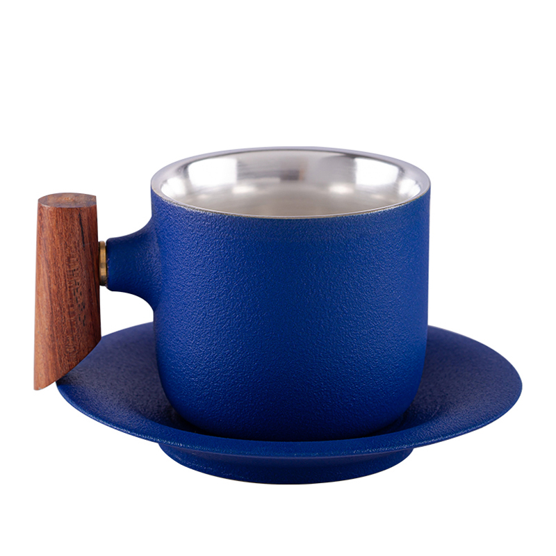 High level of appearance klein blue cup men 's and women' s web celebrity coffee cup suit small delicate ceramic mugs custom blue