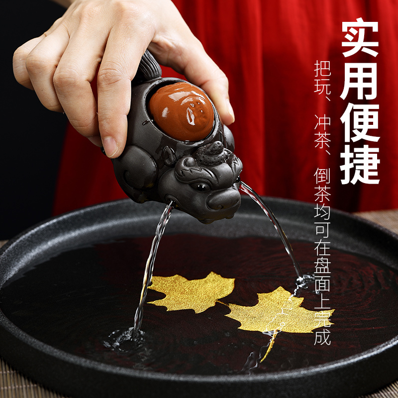 Little Japanese dry mercifully tea tray household ceramics tray was kung fu tea tea tea mini round thick clay POTS bearing