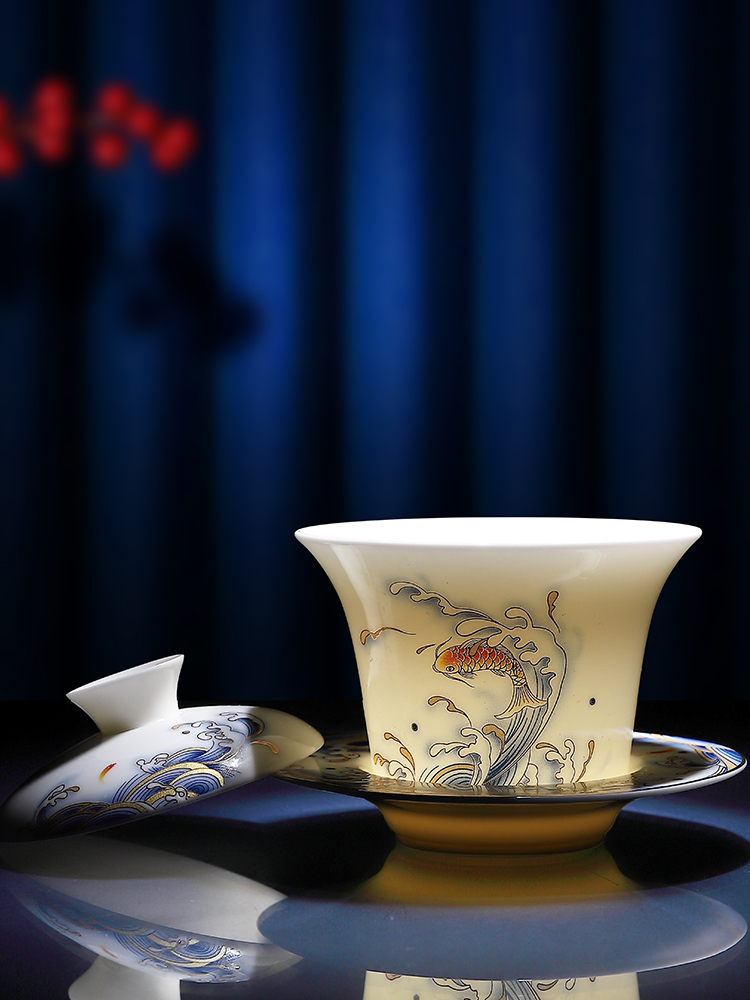 High - grade white porcelain suet jade portable tea sets travel home kung fu tea cups is suing teapot apparatus and equipment