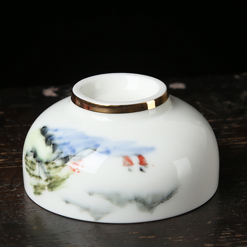 Jingdezhen porcelain hand - made teacup silver cup silver 999 authentic kung fu tea bowls coppering. As silver master single cup by hand