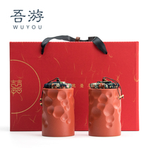 Married tea pot ceramic wedding sugar can wedding celebrity gift large and small sealed storage tank customization
