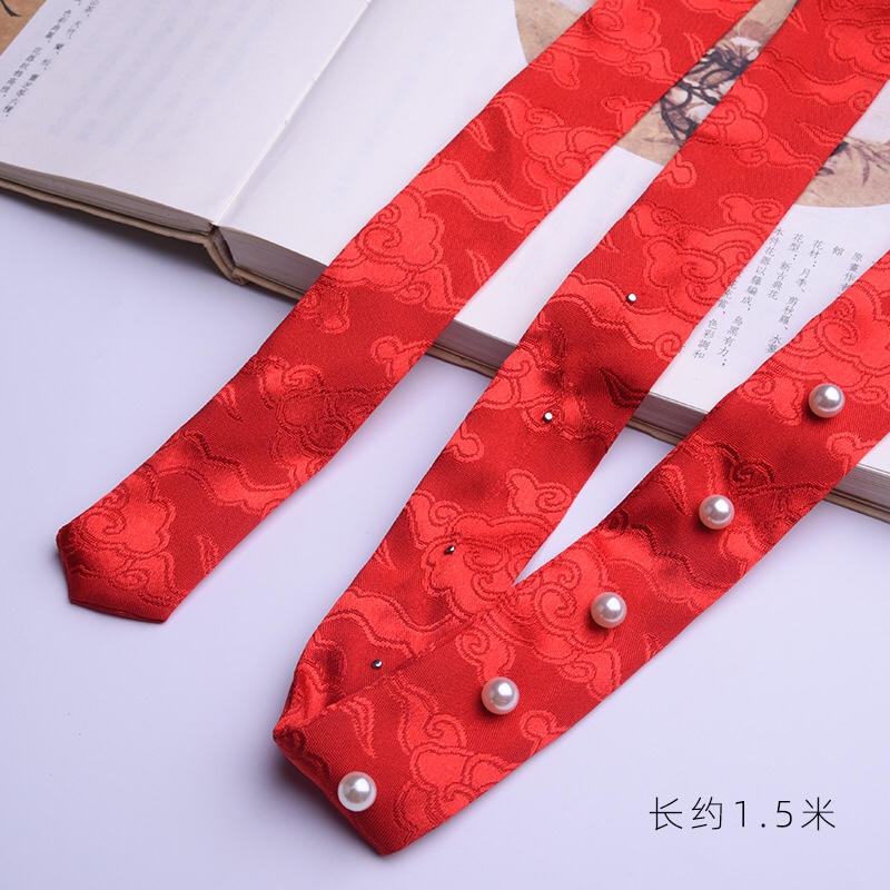新款古风汉服珍珠发带发饰女流苏围鬓明制宋制鬓帘兰若庭同款包邮