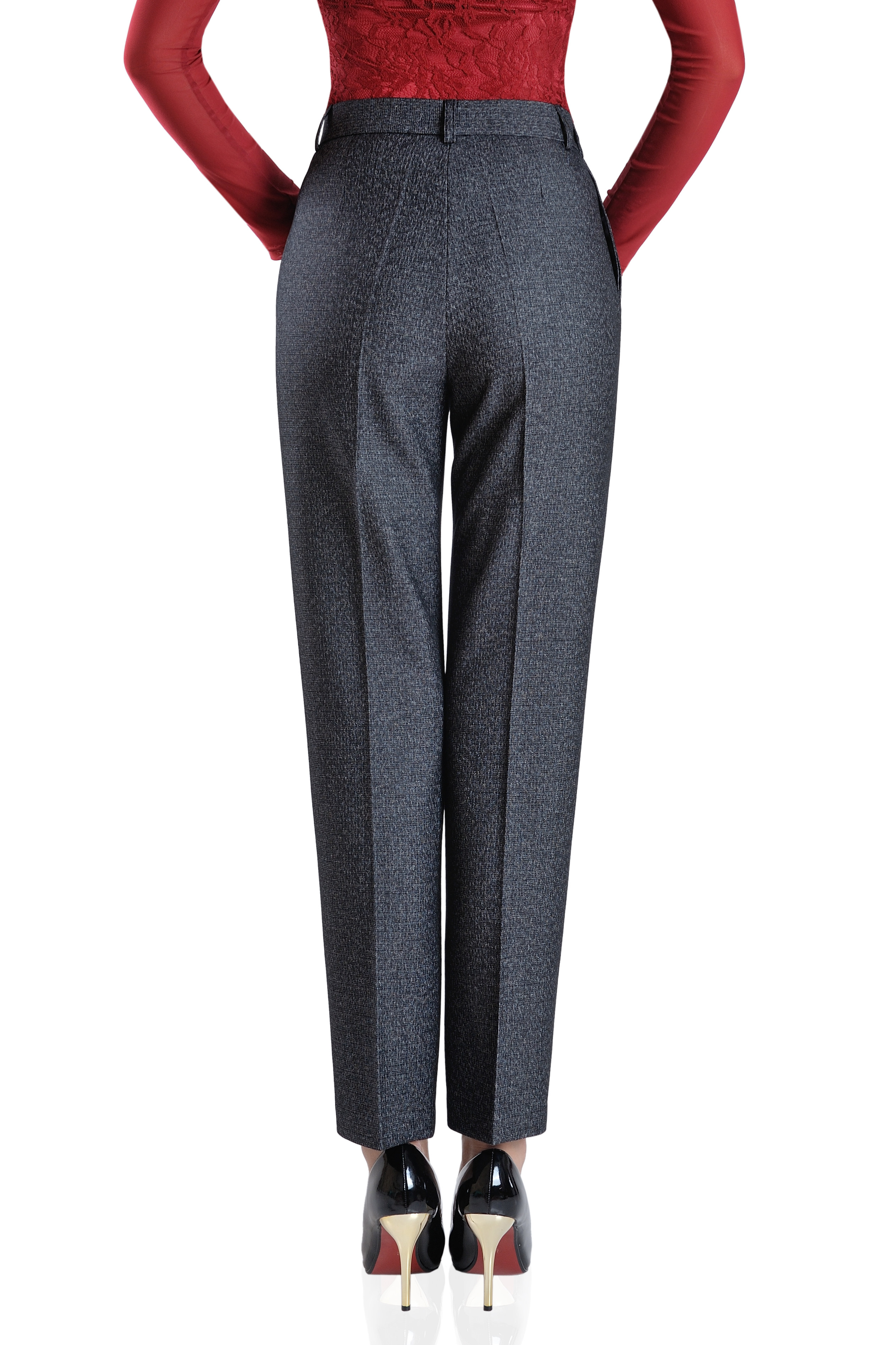 黑色侧边开扣老年妈妈裤中老年人女裤子老式休闲长裤