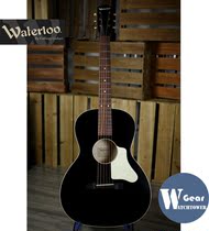 Licensed Waterloo WL-12 black American handmade high-end folk acoustic guitar Collings sub-brand