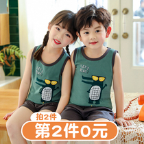 Childrens vest set cotton boys thin children I sleeveless outside wear children Girls summer girls Summer Girls summer
