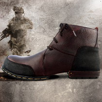 (Broken code clearance) European and American style Martin boots with cowhide leather big head 2022 autumn and winter genuine leather high-top leather shoes for men