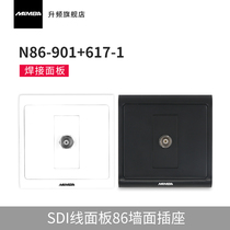 MAMBA upconversion single port BNC welding female head panel double port Q9 video cable SDI monitoring three port 86 type wall plug