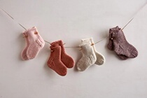 Baby socks baby wool socks text description weaving translation diagram non-finished products