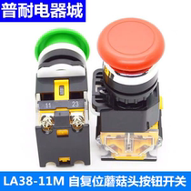LA38-11M Big Head self-reset mushroom head button switch 22MM