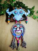Yunnan Lijiang ethnic cattle head craft wall hanging bar Inn decoration pendant ethnic style home decoration