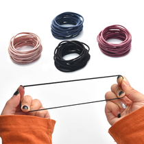 100 black rubber band hair tie female adult hair rope rubber