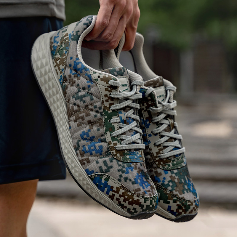 多威迷彩跑步鞋男2020年秋季新款训练鞋女运动鞋am2110c