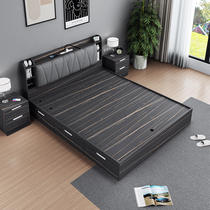 High Box Storage Bed 1 8 m double bed Nordic storage bed 1 5 modern minimalist small apartment multifunctional drawer bed