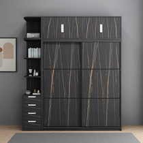 Sliding door wardrobe modern simple multi-function locker small apartment home wardrobe bedroom assembly storage cabinet